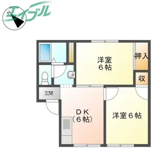 ことぶき苑B棟【1階】の間取り