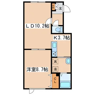 シャトーモント【1階】の間取り