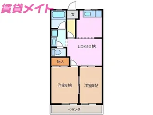 グリーンヒルたからII【2階】の間取り