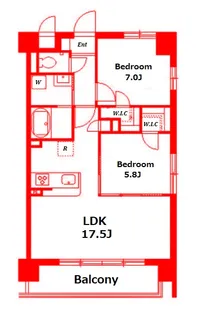 White Stork叶屋【3階】の間取り
