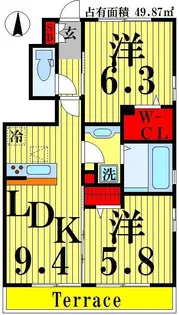 park wisteria【1階】の間取り