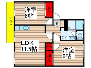 ユースフラット【1階】の間取り