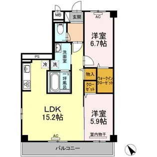 広島県福山市川口町2【マンション】の間取り