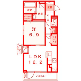 Adler 元住吉【1階】の間取り