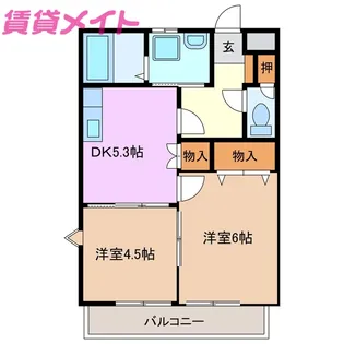 ファミール下之宮1【2階】の間取り