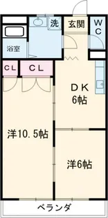 パレオシンセイ【2階】の間取り