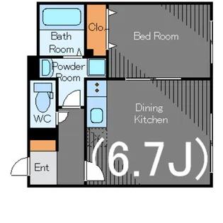 ウィステリア品川二葉【1階】の間取り