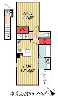 千葉県市川市妙典1【アパート】の間取り