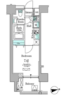 ミリアレジデンス新宿御苑【10階】の間取り
