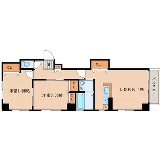 布袋屋マンション【5階】の間取り