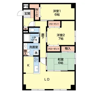 ワコーレロイヤルガーデン北本B棟【5階】の間取り