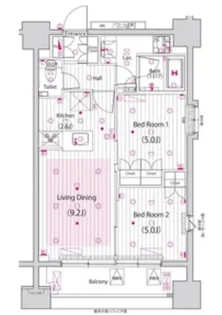 ガーラ・アヴェニュー浅草【12階】の間取り