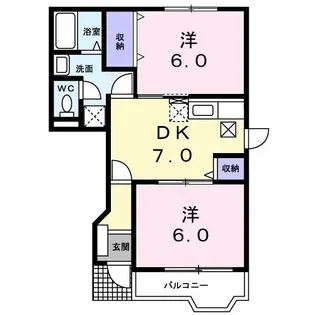 群馬県渋川市半田【アパート】の間取り