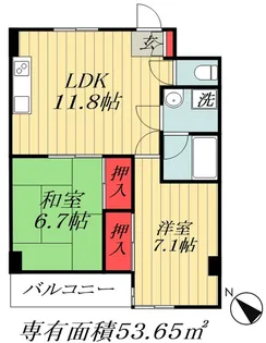 東京都江戸川区篠崎町7【マンション】の間取り