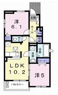 アルモニー・ヴィラI【1階】の間取り