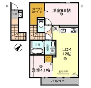 リコルド住吉【2階】の間取り
