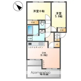 グリーンフォレスト大野I【1階】の間取り