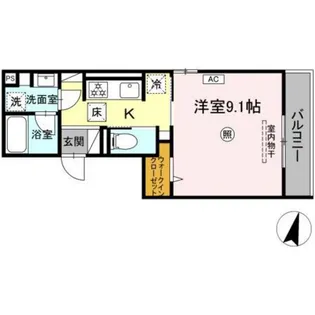 メゾン カルムII【1階】の間取り