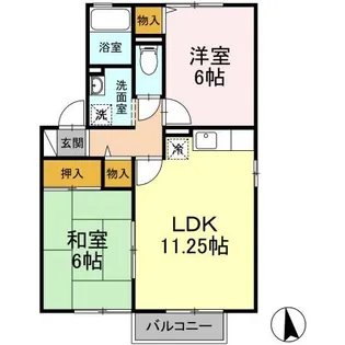エンゼルハイム D棟【2階】の間取り