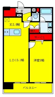 ロイヤルパークス新田【5階】の間取り