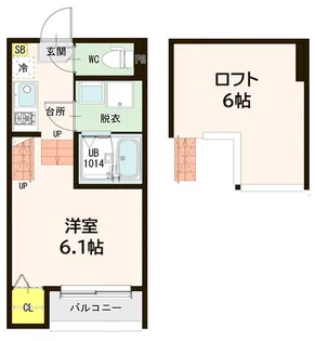 フレイス二軒茶屋【2階】の間取り