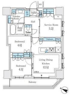 パークホームズ文京白山ヒルテラス【2階】の間取り