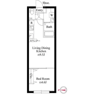 ディスティーノレジデンシア荒川【3階】の間取り