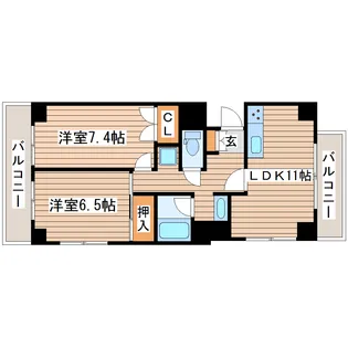 メイゾン西多賀【1階】の間取り