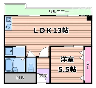 大阪府大阪市淀川区西宮原1【マンション】の間取り