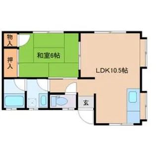 エリカハイツイイオカ【1階】の間取り