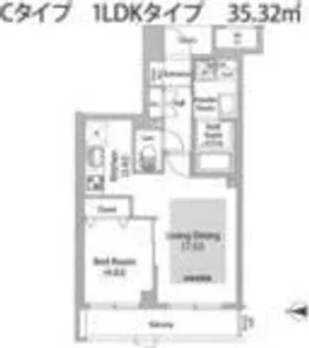 LIBR GRANT 世田谷弦巻【1階】の間取り