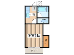 グリーンハイツ橋本【1階】の間取り