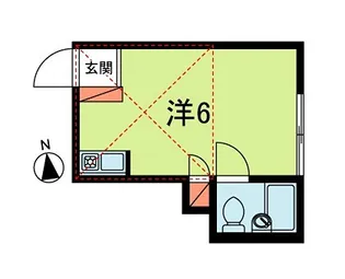 サットンプレイス田中東【2階】の間取り
