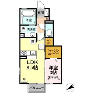 グロワール B【1階】の間取り