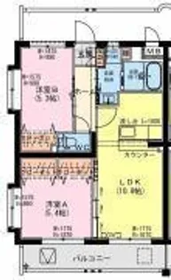 ブルックリン天神【5階】の間取り