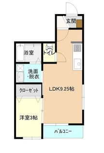 る・ぽーるI【1階】の間取り