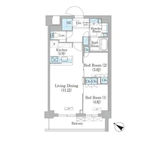 NIIYA平和台【3階】の間取り