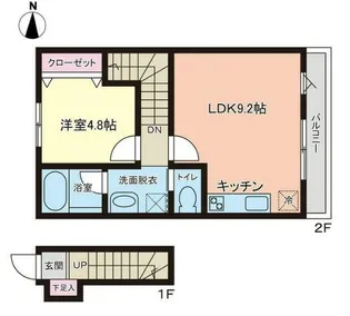 プレモリー名取駅前B【2階】の間取り