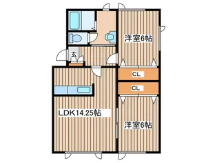 ドリ-バ-デン【2階】の間取り