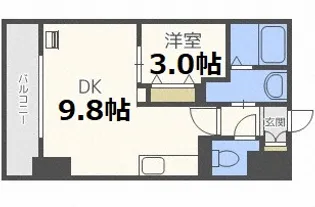 HF東札幌レジデンス【4階】の間取り