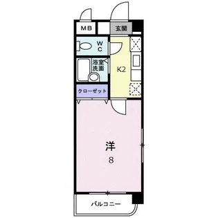 リーブラ都府楼弐番館【4階】の間取り