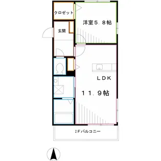 ハイブリッド メゾン【1階】の間取り