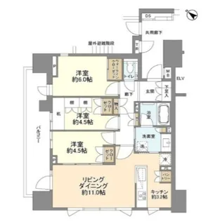 クレヴィア茗荷谷 文京の丘【15階】の間取り