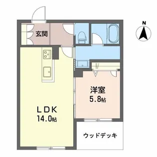 シャーメゾンリアンI【1階】の間取り