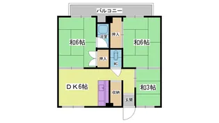 ビレッジハウス鈴蘭台2号棟【1階】の間取り