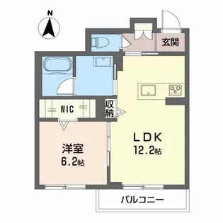 アンソレイエ【2階】の間取り