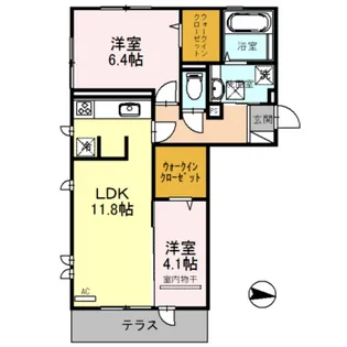 コンフォルシア鳳【1階】の間取り