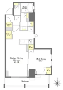 プライムメゾン恵比寿【6階】の間取り