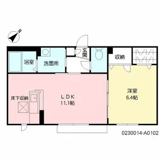ソレイユ新替【1階】の間取り