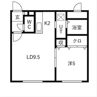 ル・ファール南6条 ウエスト【2階】の間取り